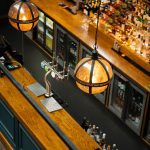 Restaurant and bar interior in Harper's Steakhouse in Weighbridge, Swindon